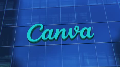 Canva-Logo-Auf-Firmenglasgebäude-3D-Animation-3