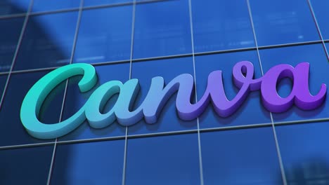 Buntes-Canva-Logo-Auf-Firmenglasgebäude-3D-Animation-4