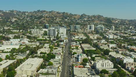 Drone-Sobre-Ciudad---Hollywood,-California