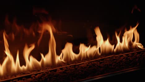 Real-time-gas-powered-flames-flicker-from-a-luxury-gas-fire-place