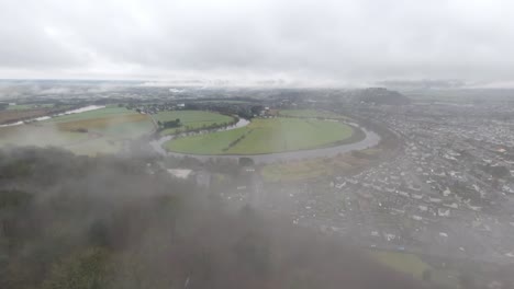 Static-shot-looking-onto-the-view-from-the-Wallace-Monument-over-the-river-Forth