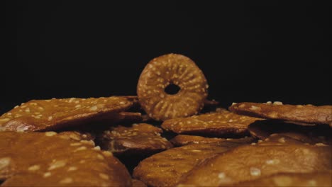 Small-piles-of-pretzel-crisps