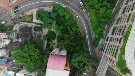 Drone-footage-of-a-turning-road-in-Hong-Kong