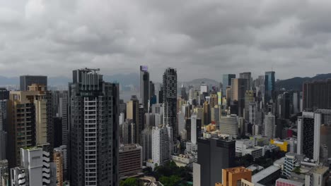 Drone-footage-of-skyscrapers-in-Hong-Kong