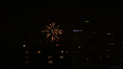 New-Year's-Eve-fireworks-2023-over-city-of-Sofia,-Bulgaria