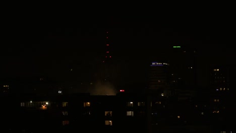 Fuegos-Artificiales-De-Nochevieja-2023-Sobre-La-Ciudad-De-Sofia,-Bulgaria