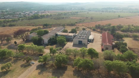 Drone-aerial-footage-of-an-Agricultural-college-study-building-and-labs