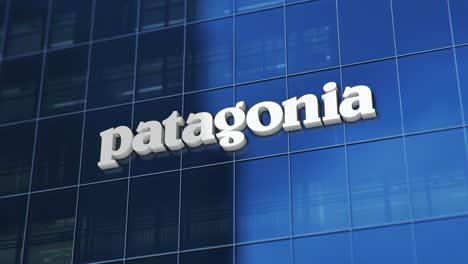 Patagonia-Logo-Auf-Firmenglasgebäude-3D-Animation-2