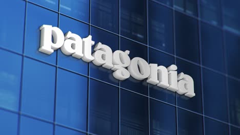 Patagonia-Logo-Auf-Firmenglasgebäude-3D-Animation-3