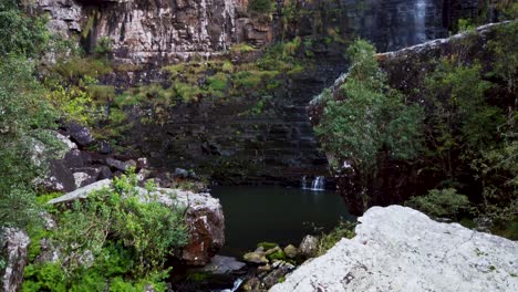 Waterfall-at-the-bottom-of-a-canyon-in-a-forest-in-Southern-Africa