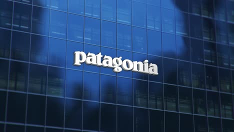 Patagonia-Logo-Auf-Firmenglasgebäude-3D-Animation-1