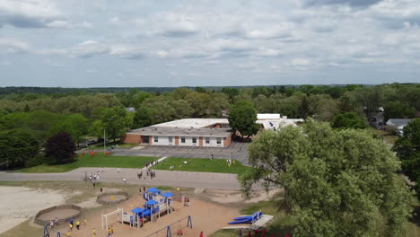 elementary-school-playground-aerial-drone-footage