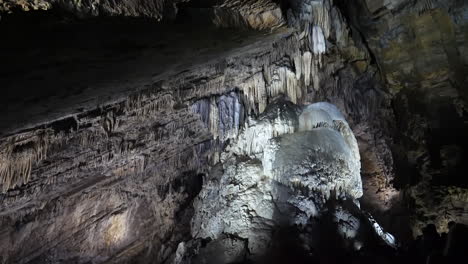 Inside-one-of-chambers-of-Grottes-de-Han,-Belgium