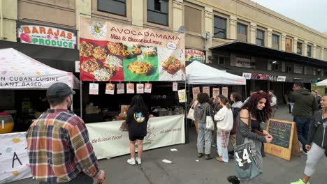 Booths-at-the-open-air-food-market-at-Smorgasburg-in-Los-Angeles,-California