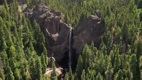 Aerial-Approach-on-Treasure-Falls-Waterfall-Near-Pagosa-Springs-in-Colorado