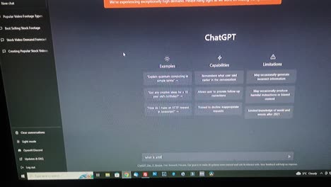 Human-interaction-with-ChatGPT-artificial-intelligence-conversation-on-computer-laptop-screen