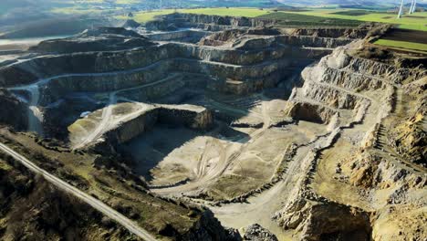 Uncovering-the-Earth's-Treasures:-An-Aerial-View-of-Limestone-Quarry-Excavation-in-Germany