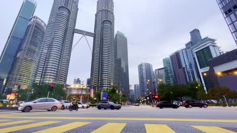 The-Petronas-Twin-Tower-views-from-a-park-nearby-during-bright-sunny-day