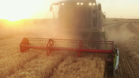 Harvester-machine-working-in-wheat-field