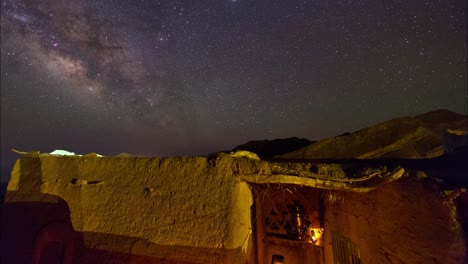 Qatar-triangle-architectural-design-inspired-by-Traditional-Local-ancient-architecture-in-Nayband-in-eastern-Iran-in-Khorasan-Mud-brick-adobe-houses-in-village-with-starry-night-sky-for-spa-eco-resort