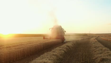 Máquinas-Agrícolas-Que-Trabajan-En-Tierras-De-Cultivo-Durante-La-Cosecha