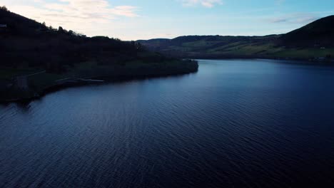 Urquhart-castle-Loch-Ness-in-Scotland,-closeup-aerial-drone-orbit