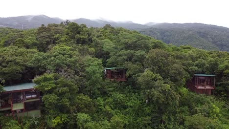 Houses-in-the-cloud-forest-of-Monte-Verde,-Costa-Rica