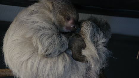 Mother-sloth-cradling-baby-sloth