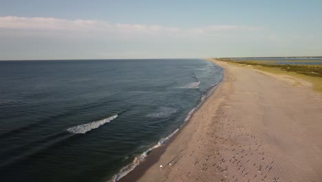 Sunset-Aerial-View-of-Ponquogue-Beach-Long-Island-New-York