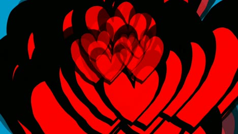 Liebe-Herzen-Zeichen-Symbol-Symbole-Animation-Cartoon-Auf-Blauem-Hintergrund-Für-Valentinstag-Konzept-Oder-Muttertag-4k-Video-Motion-Grafiken
