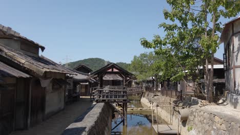 Vintage-Village-At-The-Famous-Suncheon-Open-Film-Set-In-South-Jeolla,-South-Korea