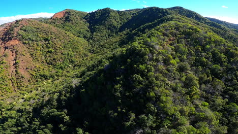 Luftaufnahme-Von-Sanften-Hügeln-Und-Grüner-Landschaft-In-Kauai-Hawaii
