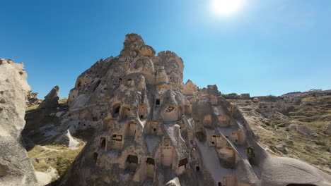 Amazing-aerial-through-the-historic-site-of-Cappadocia