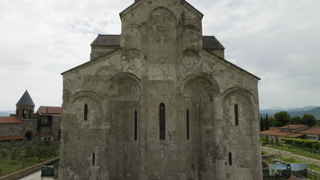 Aerial-Close-Up-and-Revealing-Details-of-Alaverdi-Monastery-in-Georgia