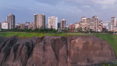 Establishing-Aerial-View-of-Lima,-Capital-and-largest-city-of-Peru