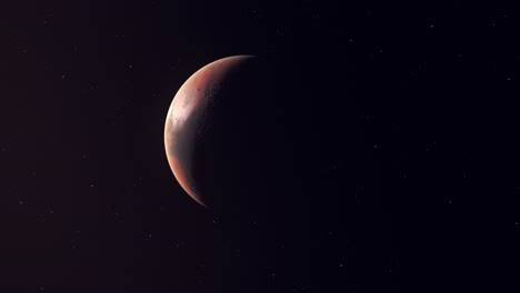 View-Of-Partially-Shadowed-Planet-Mars