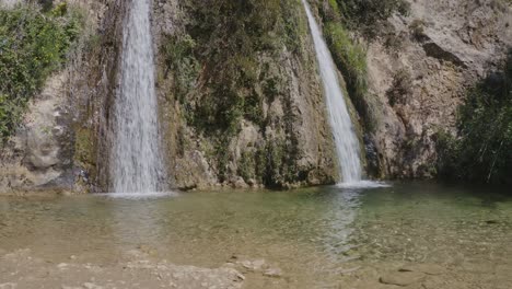 Valanari-waterfalls-in-Ntrafi,-Greece