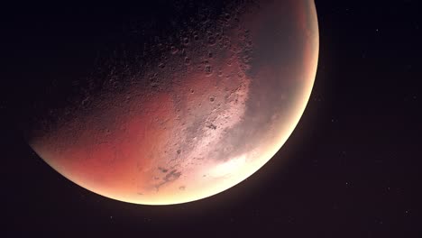 Rotierender-Mars-Teilweise-Beschattet---Nahaufnahme