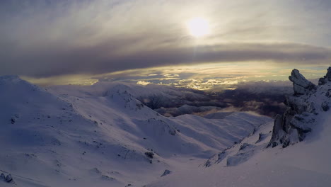 Landscape-Sunrise-New-Zealand-Ski-Field-Timelapse-with-chairlift-at-Cardona-Wanaka-Queenstown-Snow-Resort-with-beautiful-clouds-and-skiers-and-snowboarders-2-July-2015-by-Taylor-Brant-Film