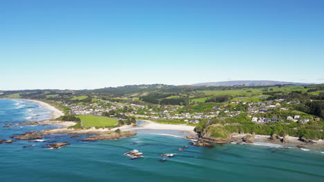 coastline-drone-shot-of-Brighton-New-Zealand