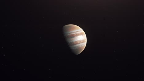 Jupiter-And-Stars-In-Deep-Space---animation