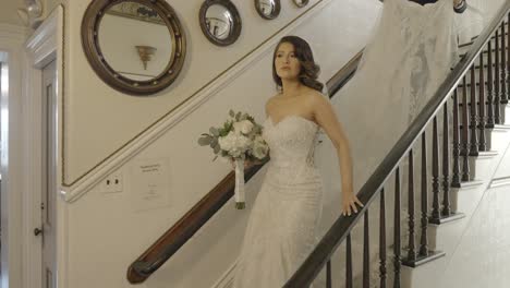 Bride-walking-down-the-stairs