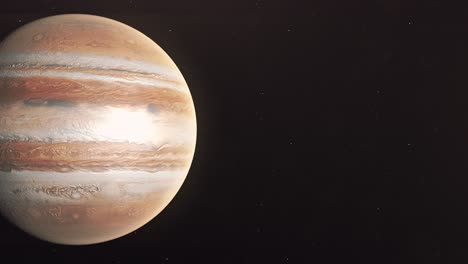 Jupiter's-faces,-orbiting-the-sun---Time-lapse