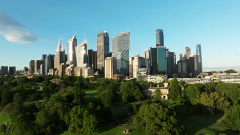 Schöne-Aussicht-Auf-Die-Gebäude-Der-Stadt-In-Der-Nähe-Des-Hafens-Von-Sydney-Tagsüber