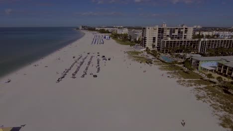 4K-Drone-Video-of-Beach-Cabanas-and-Umbrellas-on-the-Gulf-of-Mexico-in-St