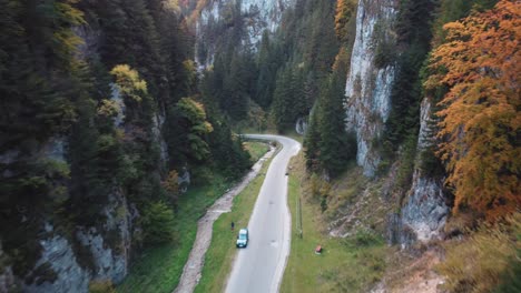 Cheile-Dambovicioarei-is-a-natural-wonder-located-in-Romania,-featuring-spectacular-gorges-and-rock-formations