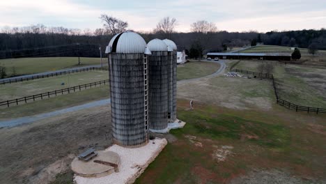 Farm-Silos-on-farm-land-in-Clemmons-North-Carolina
