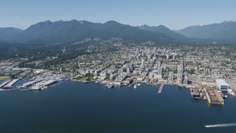 Impresionante-Vista-De-La-Ciudad-Del-Norte-De-Vancouver,-Bc,-Canadá