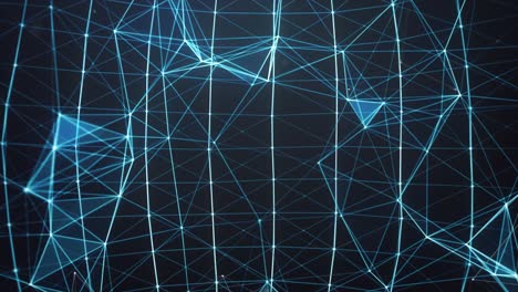 Futuristic-Blue-Network-Animation,-Seamless-Dots-And-Lines-Backdrop