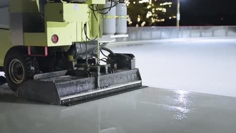Zamboni-polishing-an-ice-rink-for-ice-skating-and-hockey